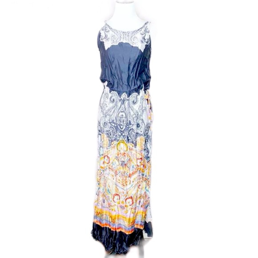 Calypso St Barth Navy Printed Maxi Dress XS